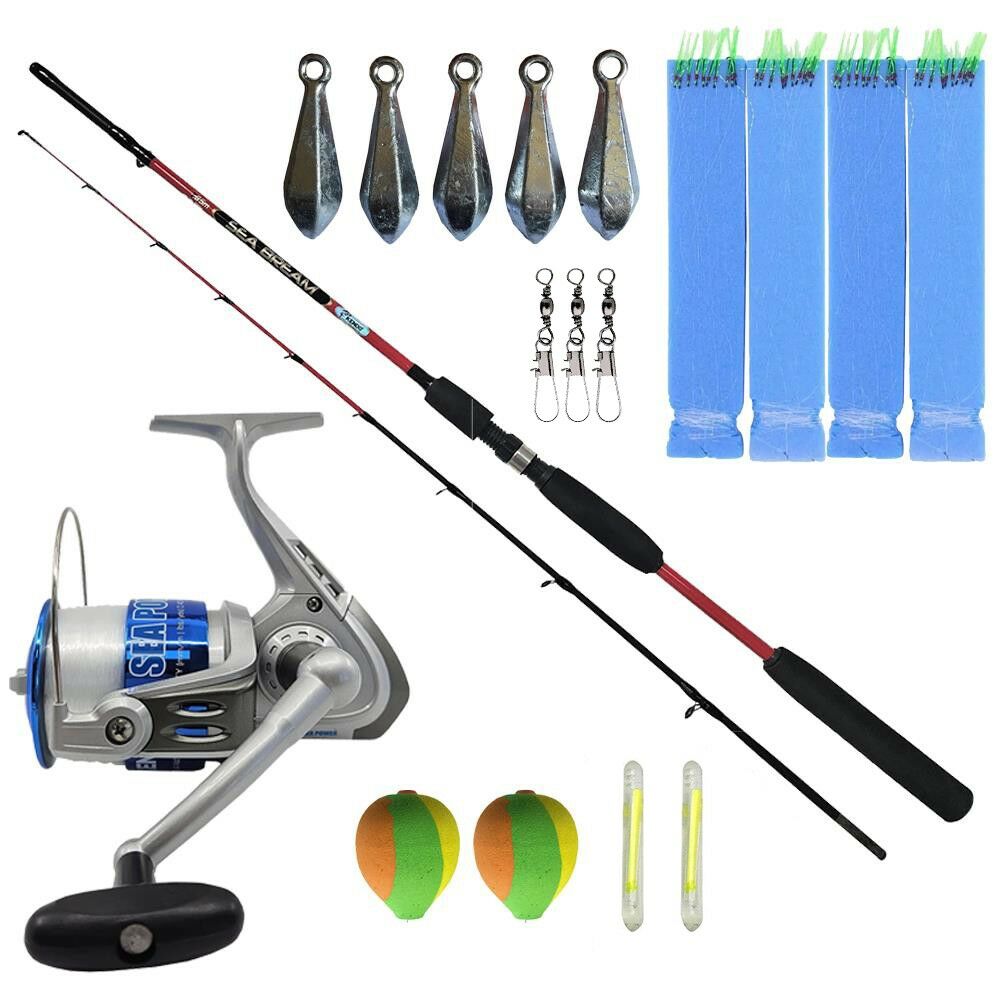 Balıkçı Tekne Seti Kendo Sea Power 5000 Olta Makinesi-Kendo Sea Bream 1.65m up to 150gr 2 Parça Olta Kamışı-2 Fosfor-2 Şamandıra-5x 50gr Kurşun-4 Çapari