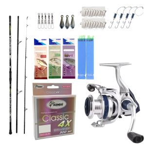 Yek Outdoor Hazır Olta Seti Kendo Palamita Surf 420cm 250gr 3 Parça Olta Kamışı&Okuma ARIA-8000a Olta Makinesi