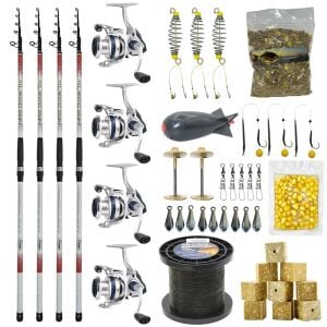 YekOutdoor Full Çeşit 4'lü Okuma Göl Seti Kendo Atlantic Surf 4.20m 100-250gr Olta Kamışı&Okuma ARIA-6000a 1BB Olta Makinesi