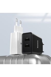 Baseus Duvar Şarj Cihazı Adaptörü 2x Usb 2.1a 10,5w