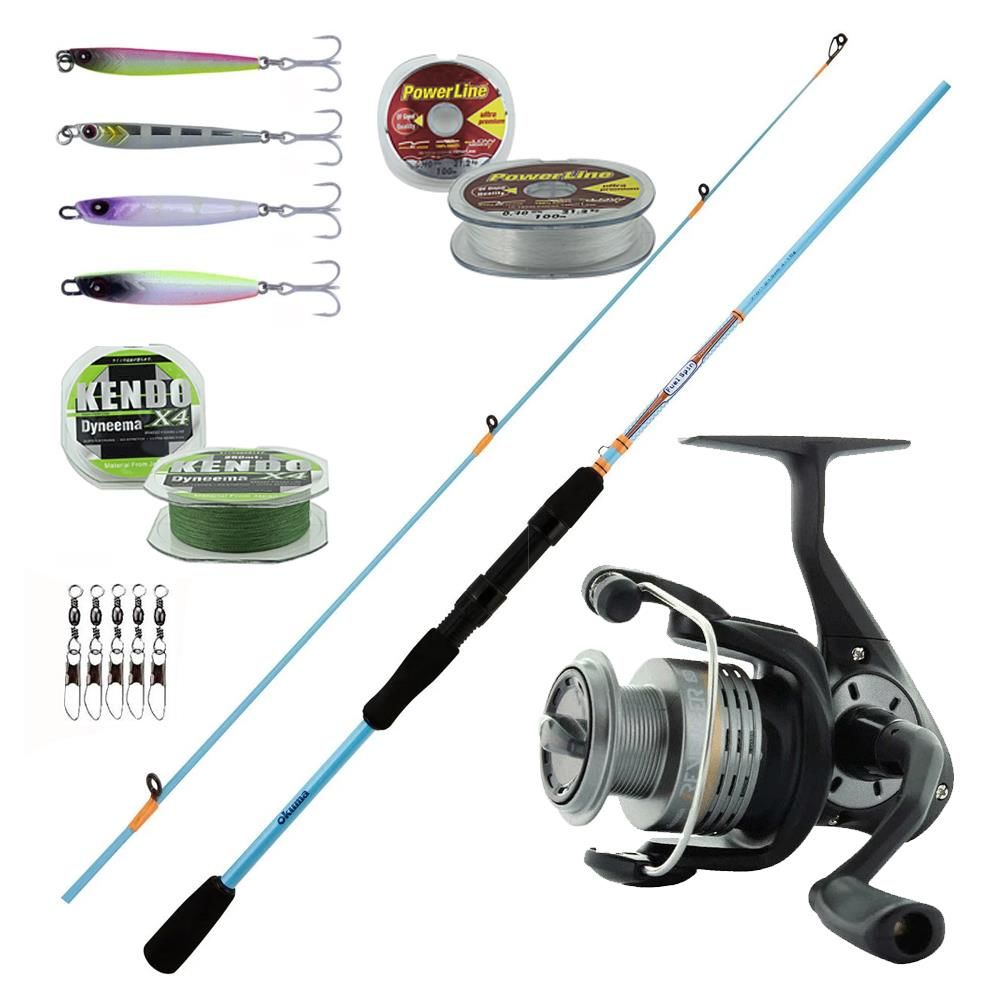 YekOutdoor Okuma Profesyonel LRF Seti Okuma Fuel Spin 213 cm 0-8 gr Lrf Kamışı&Okuma Revenger RV-25 FD Olta Makinesi