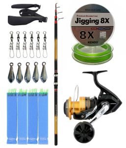 Yek Outdoor Hazır Olta Seti Okuma Savant Surf 420 cm 5 Parça Surf Kamışı&Shimano Makina Socorro 6000 SW