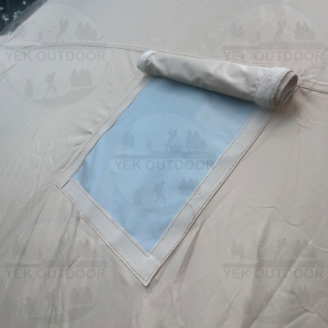 Yek Outdoor 210D Oxford 6 Kişilik 4 Mevsim Soba Çıkışlı Şişme Kamp Çadırı – Pompalı, 210x300x190 cm