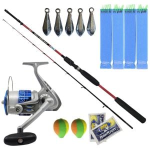 Balıkçı Tekne Seti Kendo Sea Power 6000 Olta Makinesi-Kendo Sea Bream 2.10m up to 150gr 2 Parça Olta Kamışı-2 Fosfor-2 Şamandıra-5x 50gr Kurşun-4 Çapari