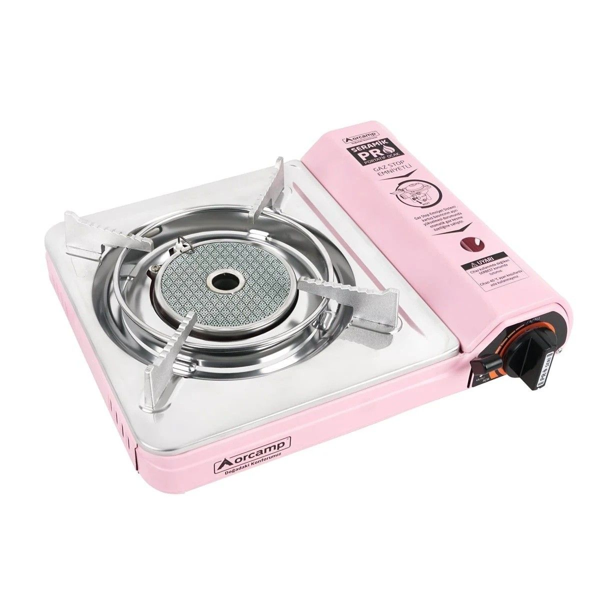 Orcamp Seramik Pro Portatif Ocak Pembe