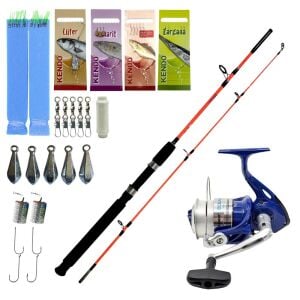 YekOutdoor Tekne Olta Seti Kendo Holiday Boat 2.10m 100-250gr 2 Parça Olta Kamışı&Kendo Oceancast 7000 3+1BB Olta Makinesi