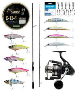 Yek Outdoor Pro Spin Seti Okuma Hakai Super Light Spin 8'11'' 271cm 10-40gr 2 Parça Olta Kamışı&Savage Gear SGS8 4000 FD 8+1BB Olta Makinesi