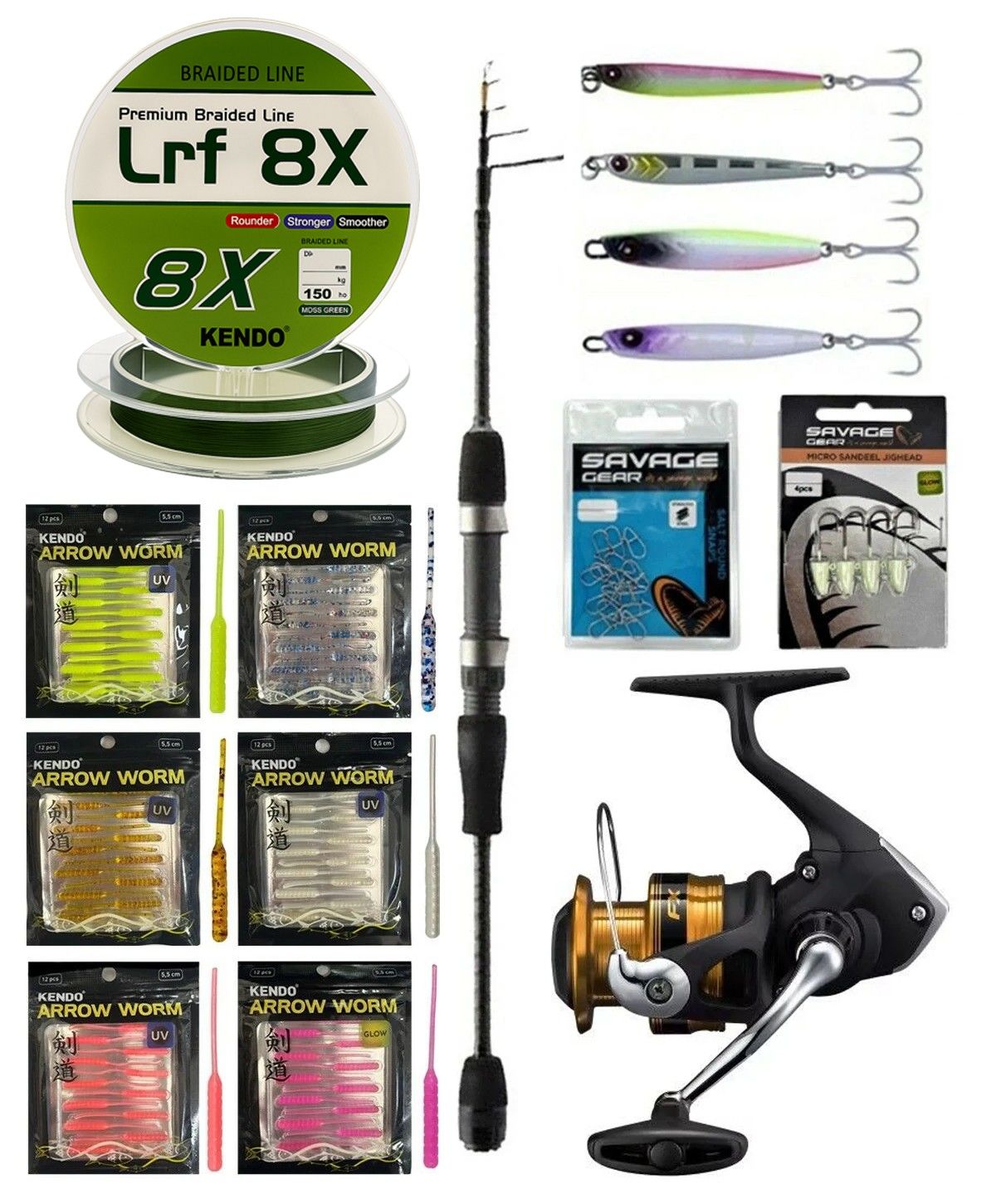 YekOutdoor Arrow Worm LRF Seti Okuma Lrf-Tele-706UL 212cm 1-8 gr Lrf Kamışı&Shimano Makina FX 1000 FC