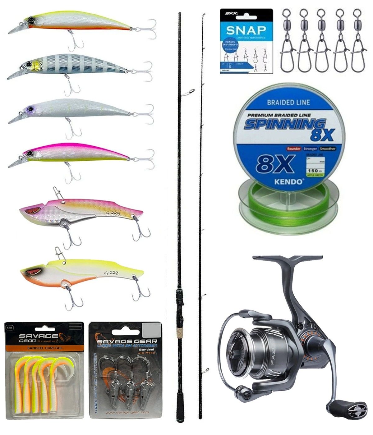 Yek Outdoor Pro Spin Seti Kendo Kenshi Pro 2.65m 10-35gr Olta Kamışı&Savage Gear Fazor 4000 Olta Makinesi