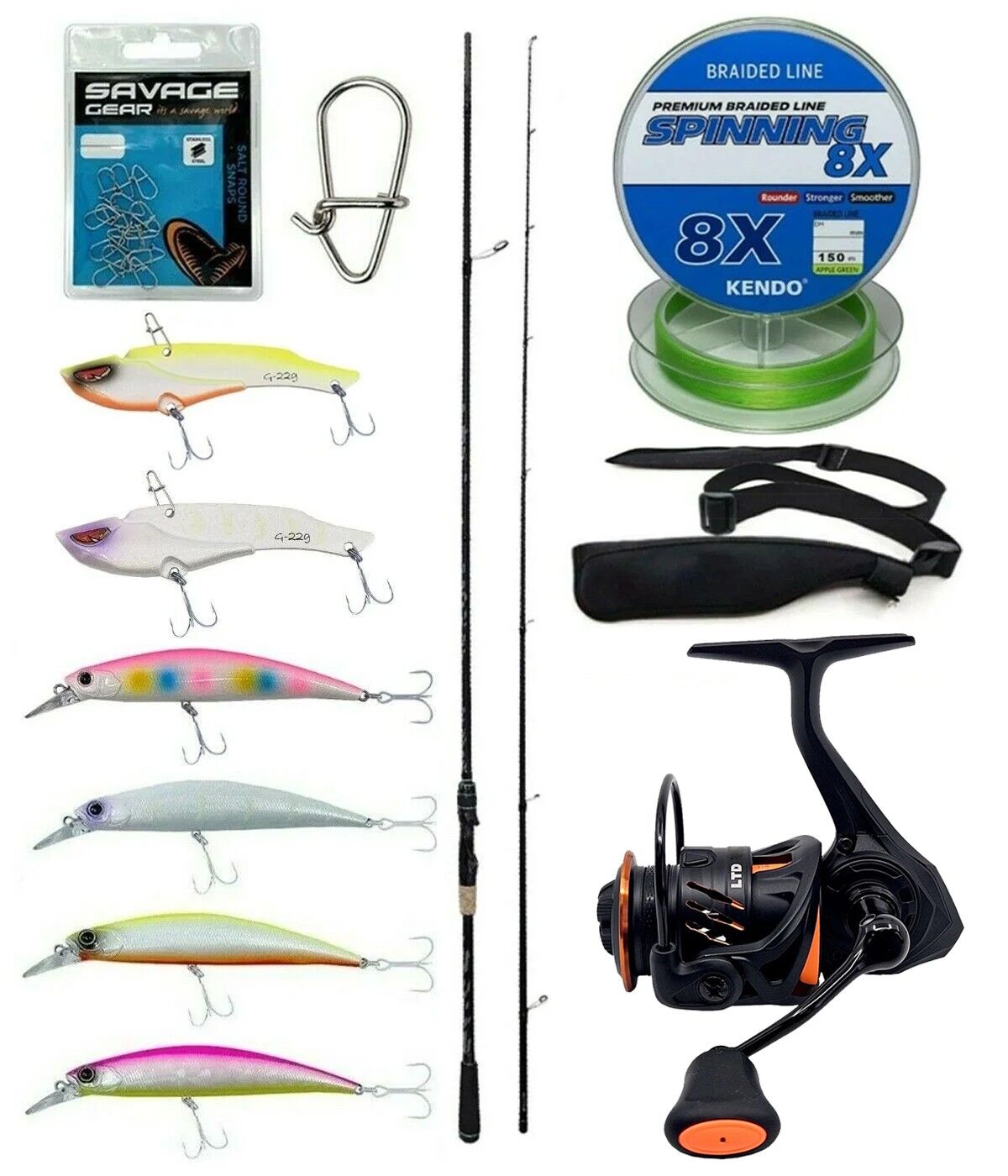 Yek Outdoor Spin Olta Seti Kendo Kenshi Pro 2.73m 12-45gr Olta Kamışı&Savage Gear Orange LTD 4000 FD 8+1BB Olta Makinesi