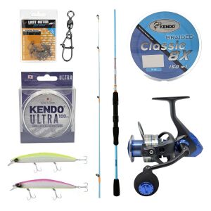 YekOutdoor Okuma Spin Olta Seti Okuma Fuel Spin 2,44 cm 15-40 gr 2 Parça Spin Kamışı&Okuma Safina SW-X SNW-4000A 4+1BB Olta Makinesi