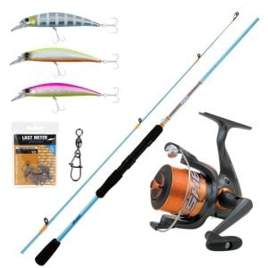 YekOutdoor Spin Olta Seti Okuma Fuel Spin 2,74 cm 7-30 gr 2 Parça Spin Kamışı&Lineaeffe Shizuka SK6 FD 2000 1BB Olta Makinesi