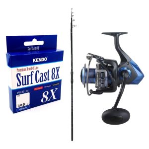 YekOutdoor Profesyonel Olta Seti Okuma Ceymar Tele surf 4.30M Surf Kamışı&Okuma Safina SNW-10000A 4+1BB Olta Makinesi
