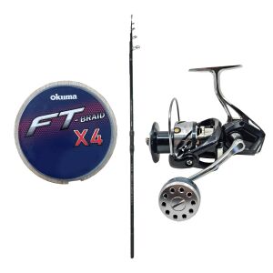 YekOutdoor Profesyonel Olta Seti Okuma Ceymar Tele surf 4.30M Surf Kamışı&Kendo Palamita 6000 Olta Makinesi