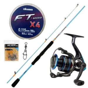 YekOutdoor Spin Olta Seti Okuma Fuel Spin 2,74 cm 7-30 gr 2 Parça Spin Kamışı&Dam Quick Fun-Tech 3 MK1 3000 FD 2+1BB Olta Makinesi