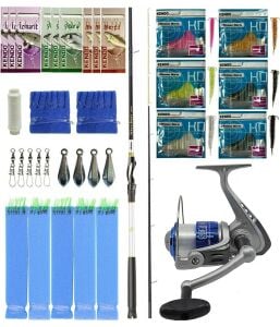 Yek Outdoor Hazır Tekne Oltası Seti Okuma Wave Boat 180H 2 Parça Tekne Kamışı&Kendo Sea Power 6000 Olta Makinesi