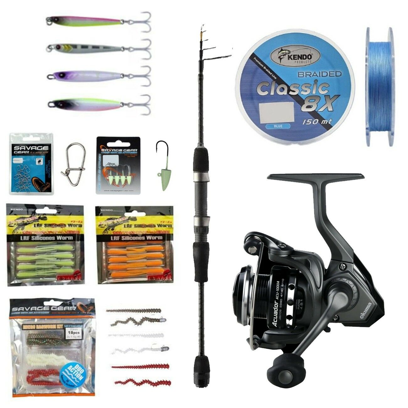 YekOutdoor LRF Olta Seti Okuma Teleskopik Lrf 210cm 1-8 gr Lrf Kamışı&Okuma Acuador ACU-1000A 3+1BB Olta Makinesi