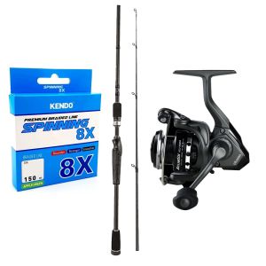 YekOutdoor Üst Düzey Okuma Spin Olta Seti  Okuma Helios Air 2,70 cm 30-80 gr 2 Parça Spin Kamışı&Okuma Acuador ACU-5000A 3+1BB Olta Makinesi