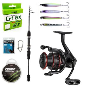 YekOutdoor LRF Olta Seti Okuma Teleskopik Lrf 210cm 1-8 gr Lrf Kamışı&Okuma Ceymar HD CHD-2500HA Matt Black 7+1BB Olta Makinesi