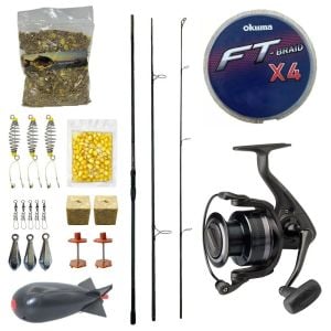 Yek Outdoor Profesyonel Sazan Olta Seti Prologic C-Series 390 cm 3 Parça&Dam Quick Darkside 4 6000S FD 3+1BB Olta Makinesi