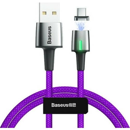Baseus CATXC-B05 Zinc Magnetic USB Kablo Şarj USB Type-C Başlık 2.0A 2 m - Mor