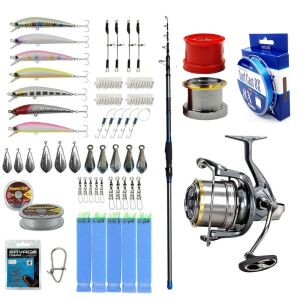 YekOutdoor Yüksek Performans Olta Seti Dam Imax Tele Surf 13'/3.90m 100-250gr 4 Parça Surf Kamışı&Okuma Flite Surf FLS35-1500AY Gunsmoke 9+1BB Olta Makinesi