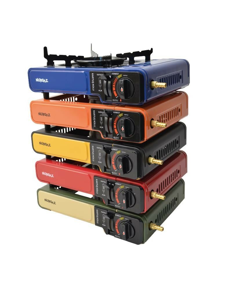 Nurgaz Ng 501 Çantalı Tekli Portatif Ocak + 3 Adet Kartuş +Hortum Dedantör Musluk Set