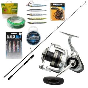 YekOutdoor Spin Olta Seti Cavalla Slow Jigging Spin 6'8'' 203cm M 50-150GR 1+1 Parça Spin Kamışı&Savage Gear SGS6 8000 FD 6+1BB Olta Makinesi