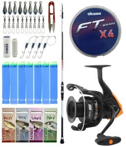 Yek Outdoor Tekne Olta Seti Shimano Kamış Vengeance AX Boat Tele 1,80m 150g 3pc&Okuma JAW-65 3+1BB Olta Makinesi