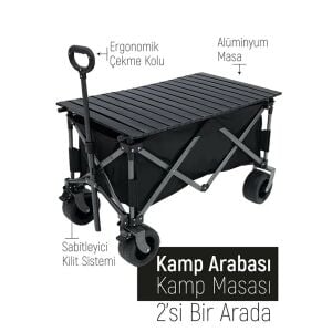 Yek Outdoor Katlanabilir Kamp Masalı Taşıma Arabası & Vagon Araba