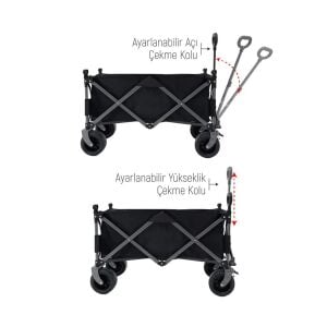 Yek Outdoor Katlanabilir Kamp Masalı Taşıma Arabası & Vagon Araba