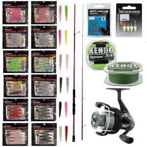 YekOutdoor Silikonlu LRF Seti Okuma Red Spin 7'0'' 2.12 cm 1-12 gr 2 Parça&Okuma Revenger RV-25 FD Olta Makinesi