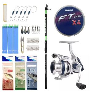 YekOutdoor Hazır Olta Seti Kendo Suro Surf 420cm 100-200gr Olta Kamışı&Okuma ARIA-5000a 1BB Olta Makinesi