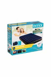 Intex Çift Kişilik Şişme Yatak + 2 Yastık + Pompa / Kamp Seti