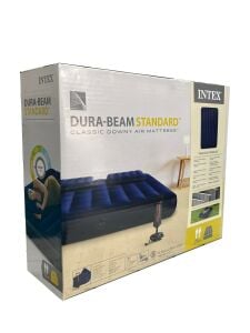 Intex Çift Kişilik Şişme Yatak + 2 Yastık + Pompa / Kamp Seti