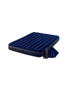 Intex Çift Kişilik Şişme Yatak + 2 Yastık + Pompa / Kamp Seti