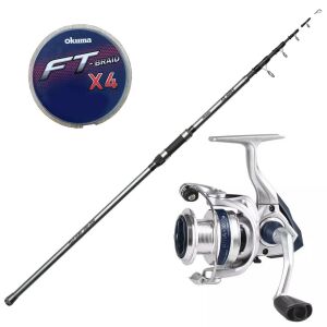 Yek Outdoor Hazır Olta Takımı Okuma Alaris Tele Surf 390 cm 100-200 gr Surf Kamışı&Okuma ARIA-5000a 1BB Olta Makinesi