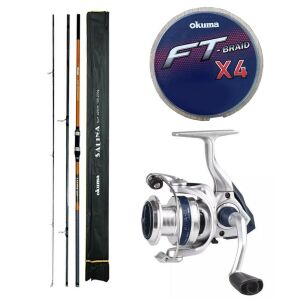 YekOutdoor Profesyonel Olta Seti Okuma Salina Surf 14' 420 cm 3 Parça Surf Kamışı&Okuma ARIA-5000a 1BB Olta Makinesi