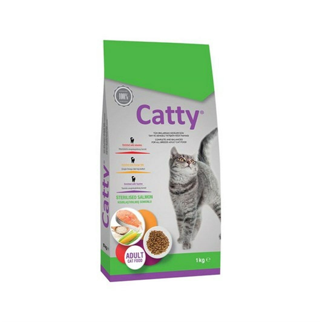 Catty Cat Kısırlaştırılmış Somonlu Kedi Maması 15 Kg
