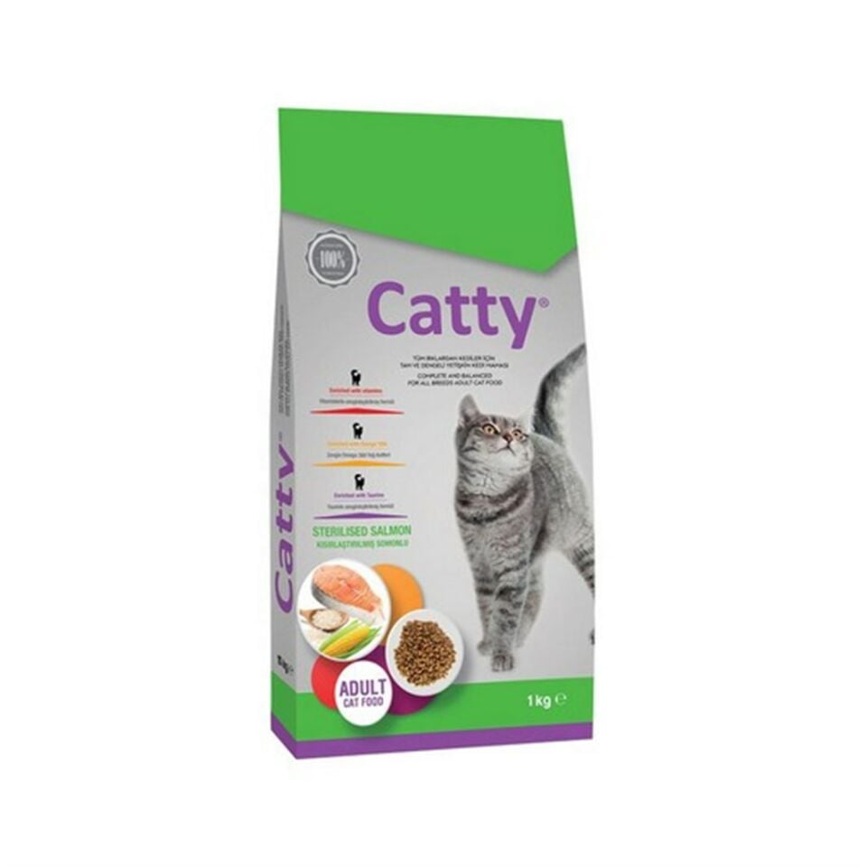 Catty Cat Kısırlaştırılmış Somonlu Kedi Maması 15 Kg