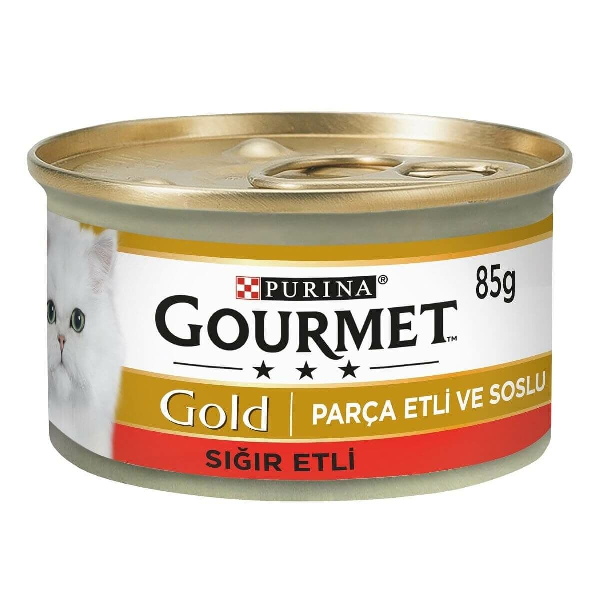 Gourmet Sığır Etli Yetişkin Kedi Konservesi