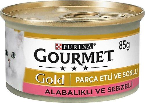 Gourmet Gold Alabalık Sebzeli Yetişkin Parça Etli Kedi Konservesi
