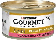Gourmet Gold Alabalık Sebzeli Yetişkin Parça Etli Kedi Konservesi