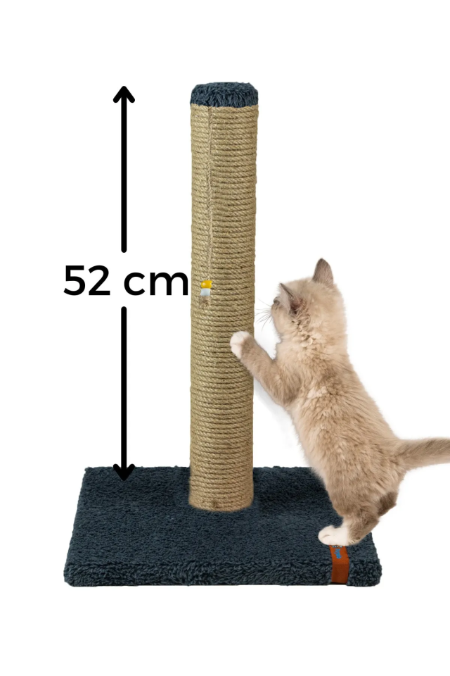 52cm Lüx Tırmalama Tahtası Catnipli Jüt Tırmalama Antrasit Minder Yüzey Yeşil