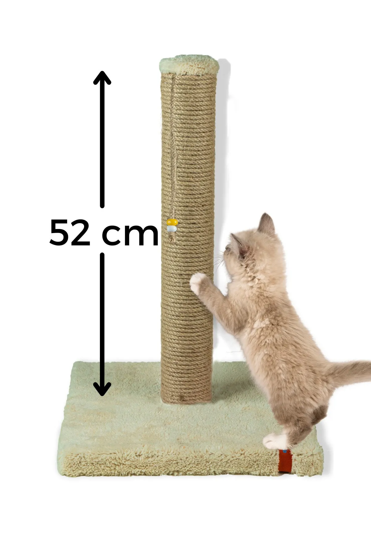 Pugalo 52cm Lüx Tırmalama Tahtası Catnipli Jüt Tırmalama  Minder Yüzey Krem