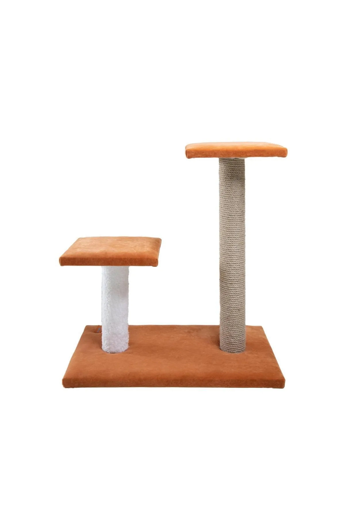 Pugalo İkili Platform Catnipli Turuncu Kedi Tırmalama Tahtası
