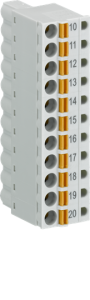 ABB 1TNE968901R3106 Terminal block. Spring front, Cable front. 11-pole. Minimum order qty. 6. Order multiple of 6. (TA565-11)