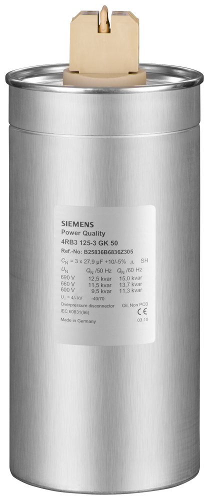 Siemens 4RB2100-3EA50 Power capacitor PHICAP MKP 400 V 10.0 kVAr