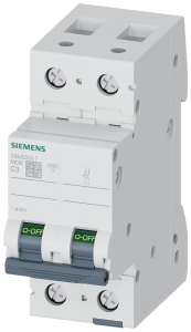 Siemens 5SL6203-7 Miniature circuit breaker 400 V 6kA, 2-pole, C, 3A