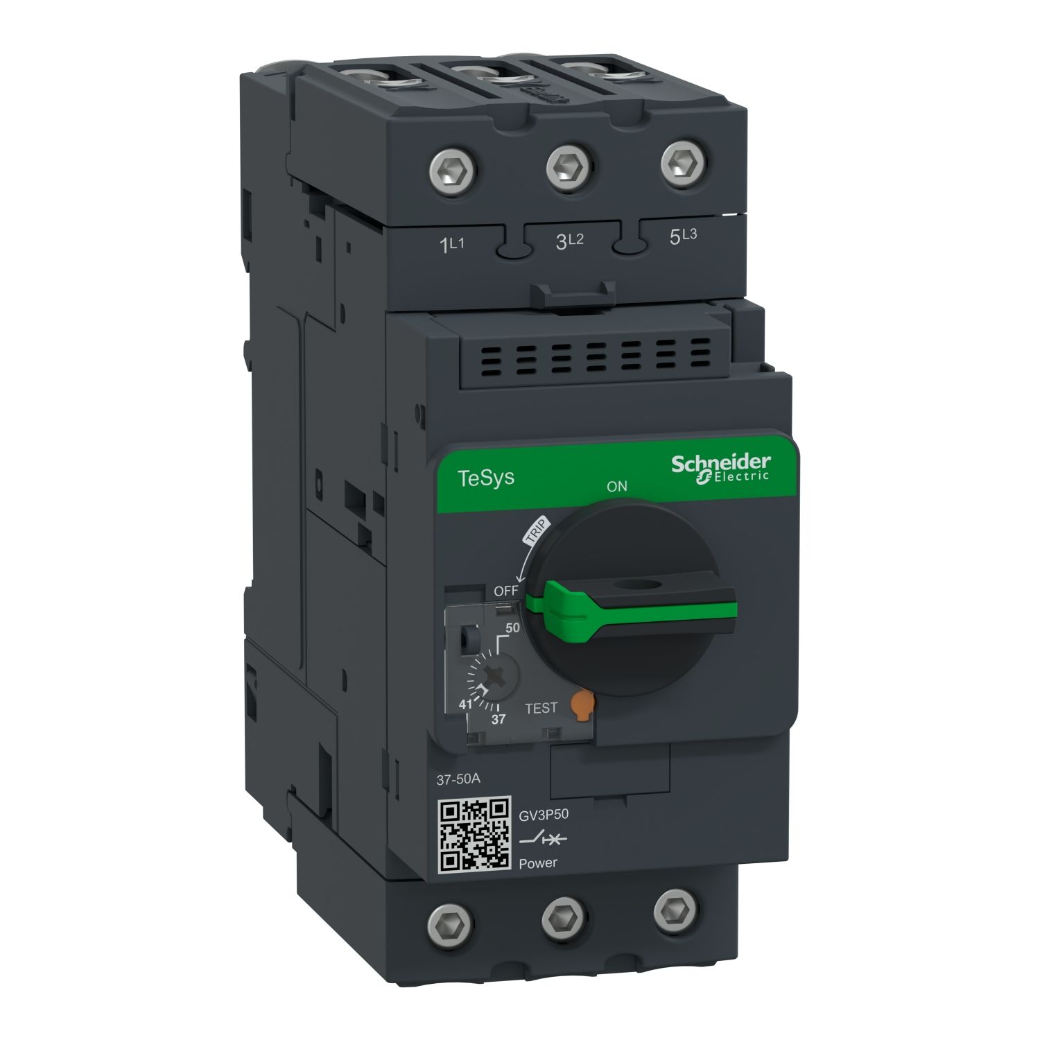 GV3P50 Motor circuit breaker,TeSys Deca frame 3,3P,37-50A,thermal magnetic,EverLink terminals